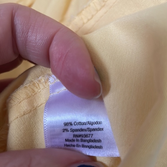 St. John’s Bay Butter Yellow Pleated Button Down Short Coat/Jacket - Picture 7 of 8